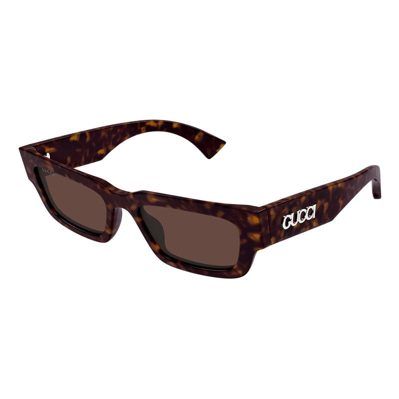 Gucci Sunglasses Cat Eye Full Rim, Dark Havana Frame and Brown Lens GG1838S002