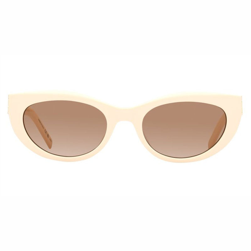 Saint Laurent Sunglasses Cat Eye Full Rim, Ivory Frame and Brown Lens SLM115004