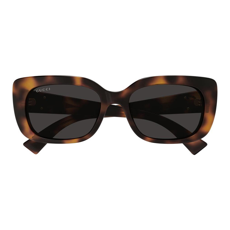 Gucci Sunglasses Rectangle Full Rim, Black Frame and Grey Lens GG1979SK002