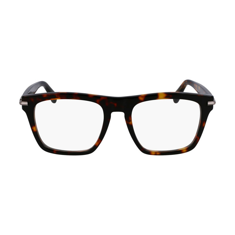 Ferragamo Salvatore Ferragamo Eyeglasses Square Full Rim, Dark Havana Frame and Clear Demo Lenses Lens SF3015242