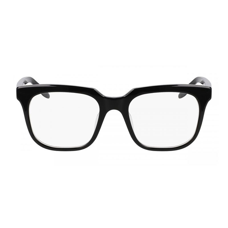Nike Eyeglasses Square Full Rim, Black Top/Transparent Frame and Clear Demo Lenses Lens NIKE7167LB010