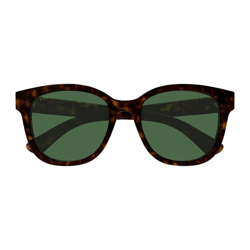 Gucci Sunglasses Square Full Rim, Dark Havana Frame and Green Lens GG1797SK002
