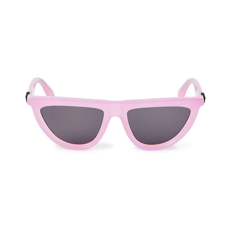 Off-White Sunglasses Cat Eye Full Rim, Shiny Pink Frame and Dark Grey Lens OERI13VJASPER3007