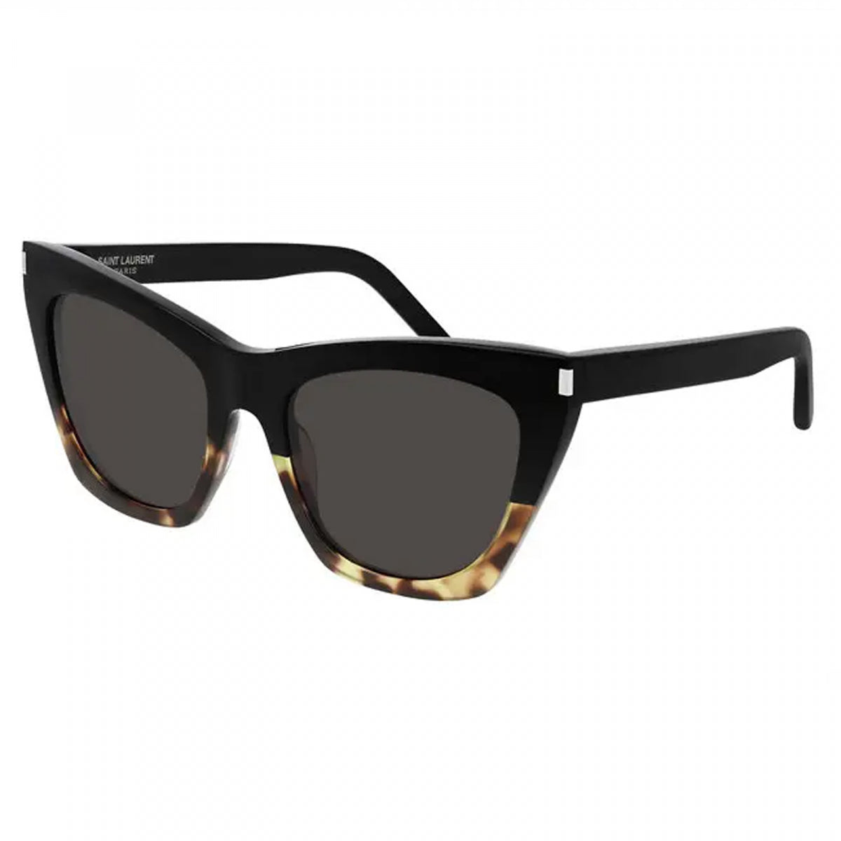 Saint Laurent Sunglasses Cat Eye Full Rim, Black Havana Frame and Black Lens SL214KATE010