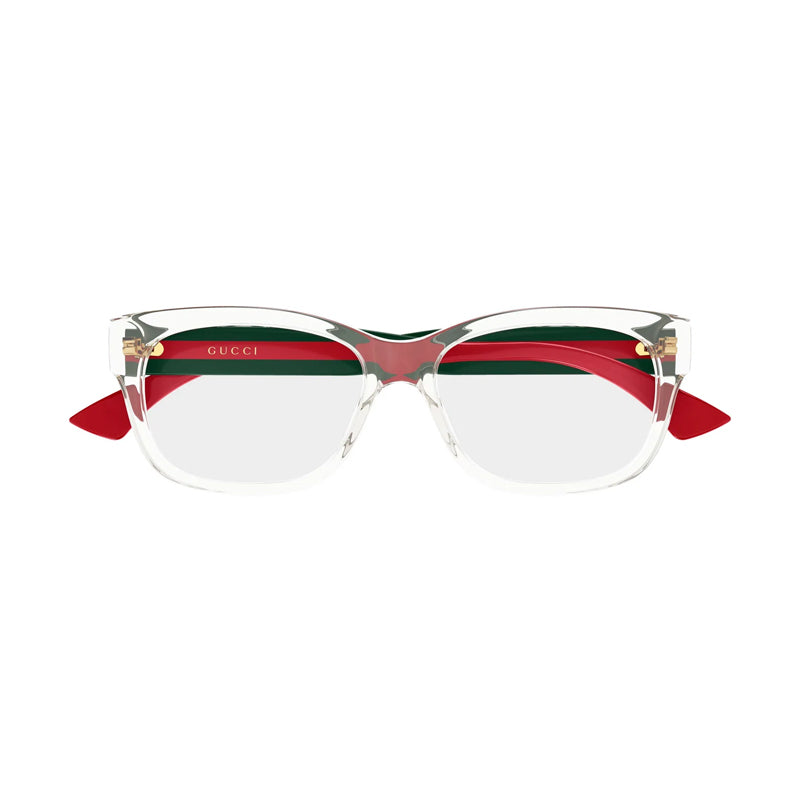 Gucci Eyeglasses Square Full Rim, Transparent Frame and Clear Demo Lenses Lens GG0278ON013