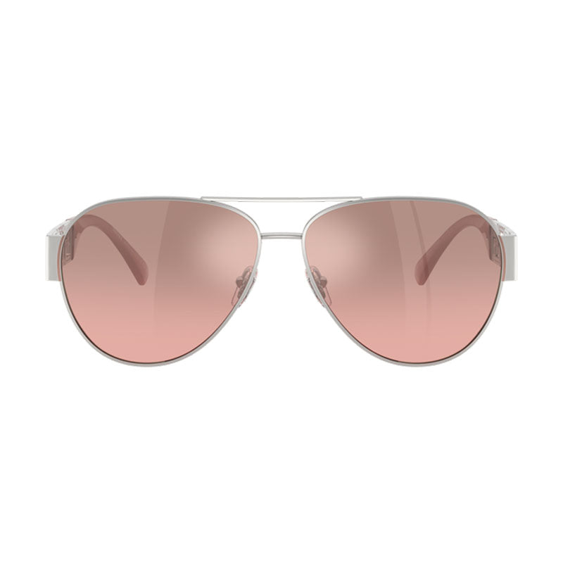 Versace Sunglasses Aviator Full Rim, Silver Frame and Pink Mirror Silver Gradient Lens VE228910017E