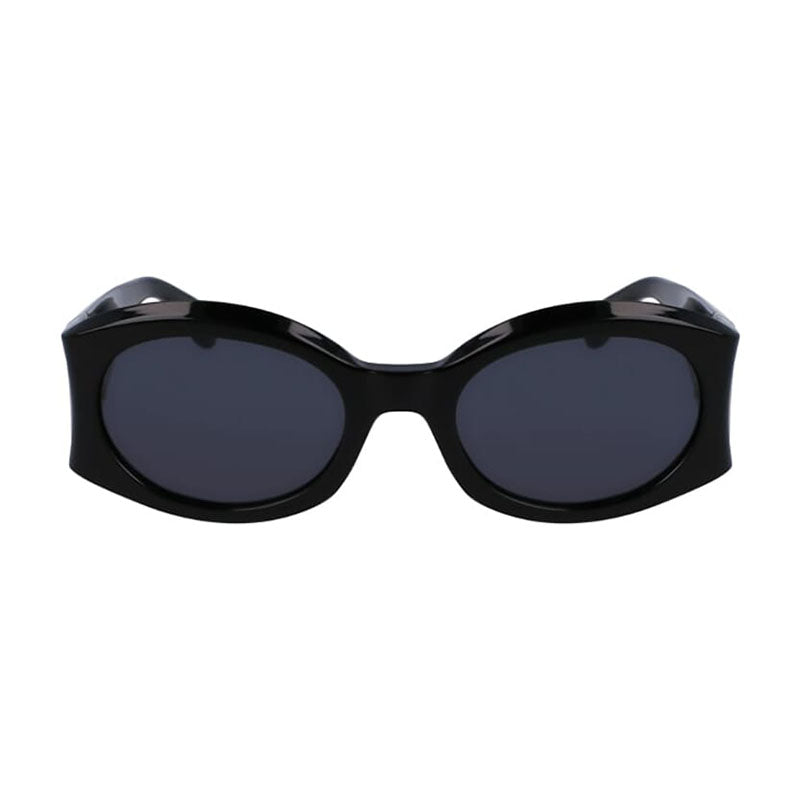 Ferragamo Salvatore Ferragamo Sunglasses Oval Full Rim, Black Frame and Grey. Lens SF2008S001