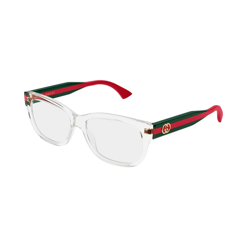 Gucci Eyeglasses Square Full Rim, Transparent Frame and Clear Demo Lenses Lens GG0278ON013