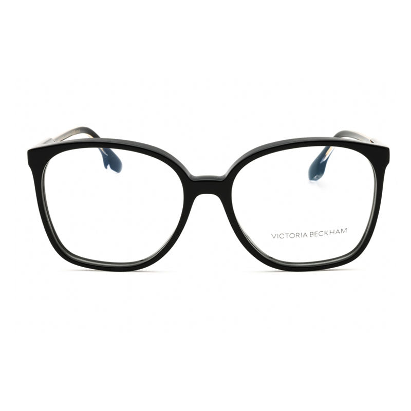 Victoria Beckham Eyeglasses Square Full Rim, Black Frame and Clear Demo Lenses Lens VB2615001