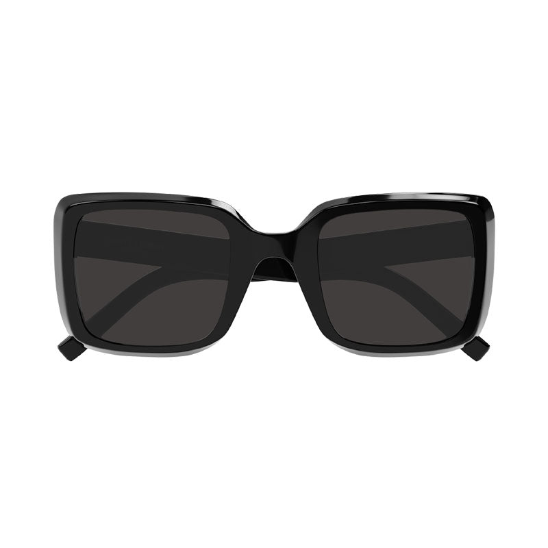 Saint Laurent Sunglasses Square Full Rim, Black Frame and Black Lens SL497001