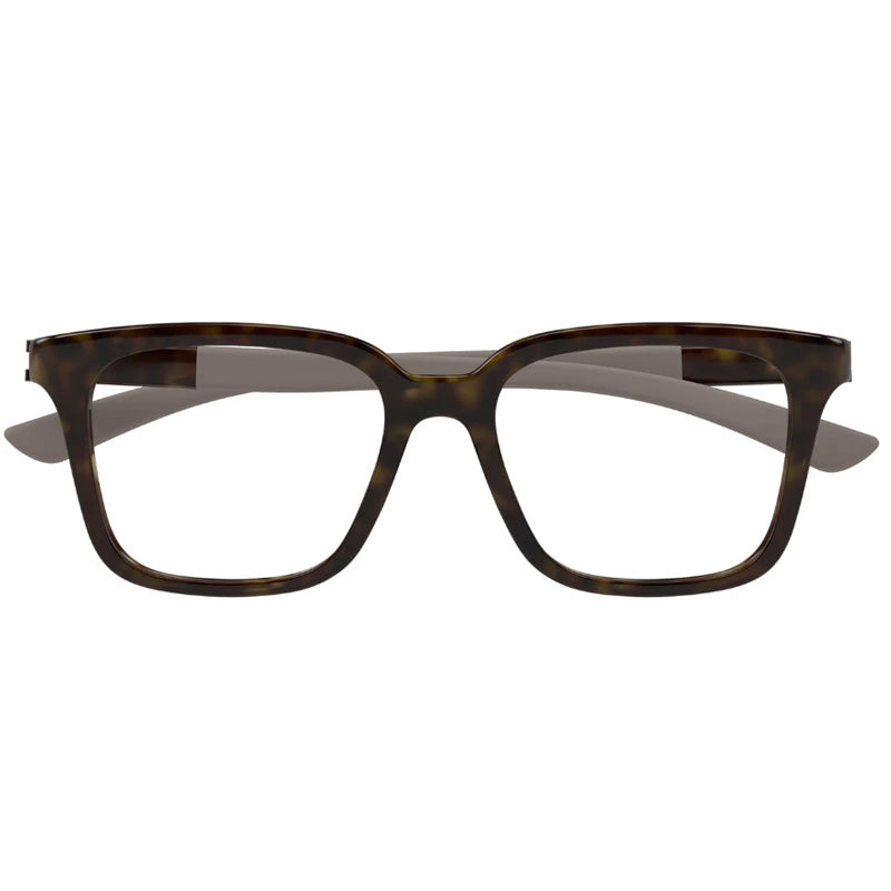 Gucci Eyeglasses Square Full Rim, Havana with Grey Frame and Clear Demo Lenses Lens GG1738O002