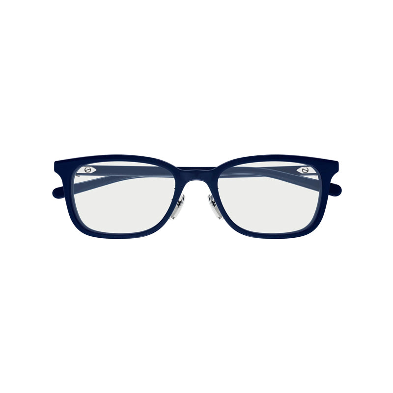 Gucci Eyeglasses Rectangle Full Rim, Blue Frame and Clear Demo Lenses Lens GG2002OJ003