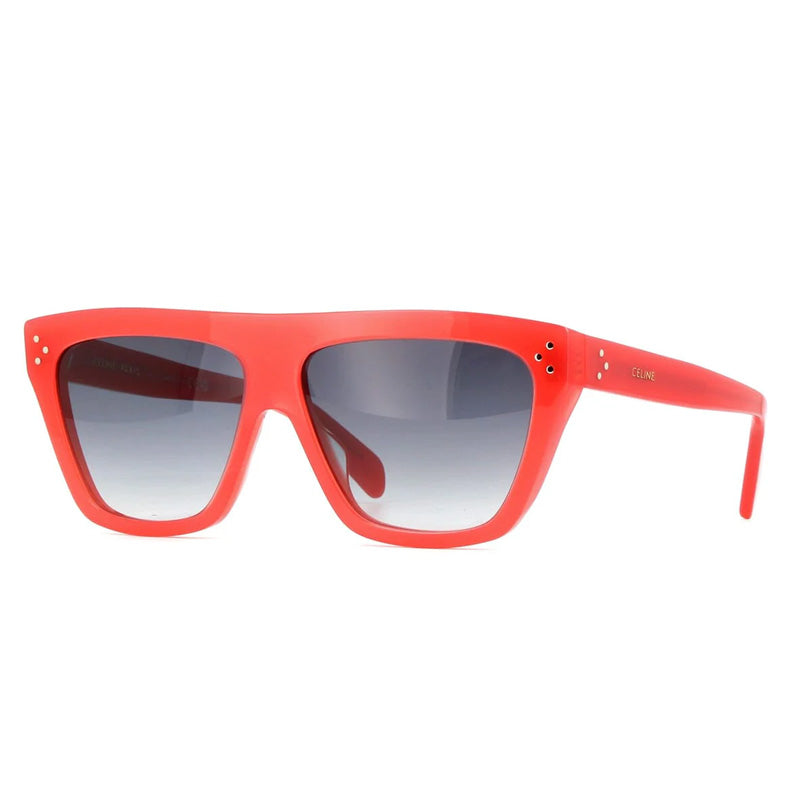 Celine Sunglasses Square Full Rim, Opal RaspBerry Frame and Gradient Smoke Lens CL40256I66B