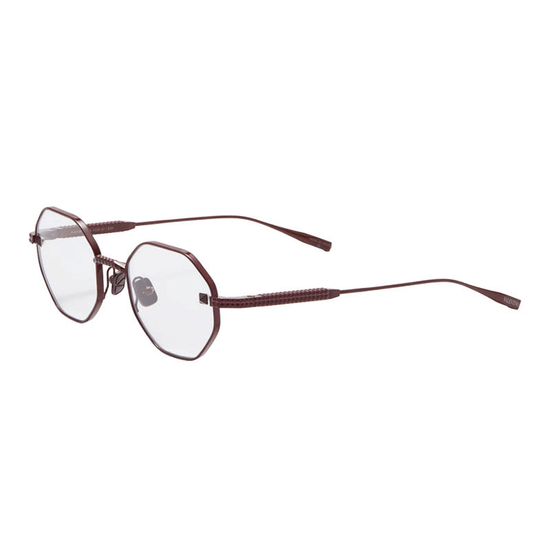 Valentino Eyeglasses Geometric Full Rim, Bordeaux Frame and Clear Demo Lens Lens VLX-122B