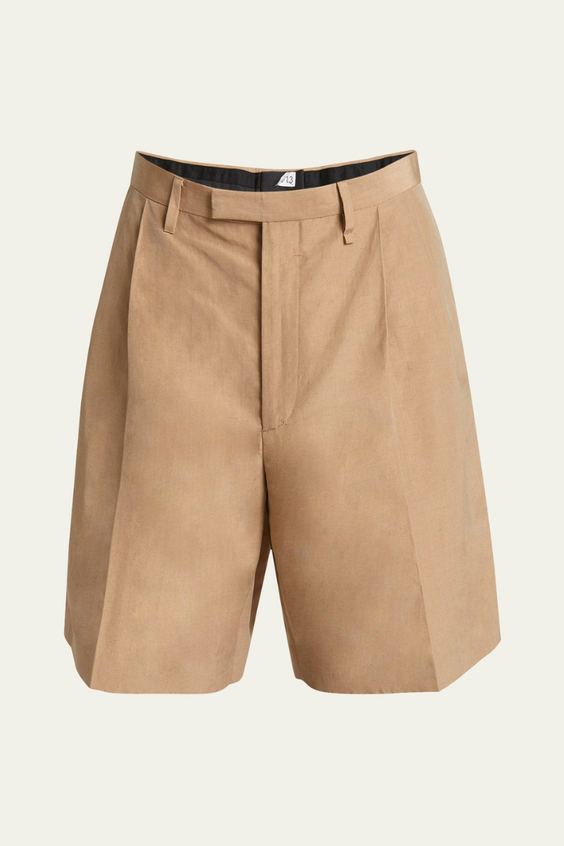 Givenchy Pleated Formal Short_Tan
