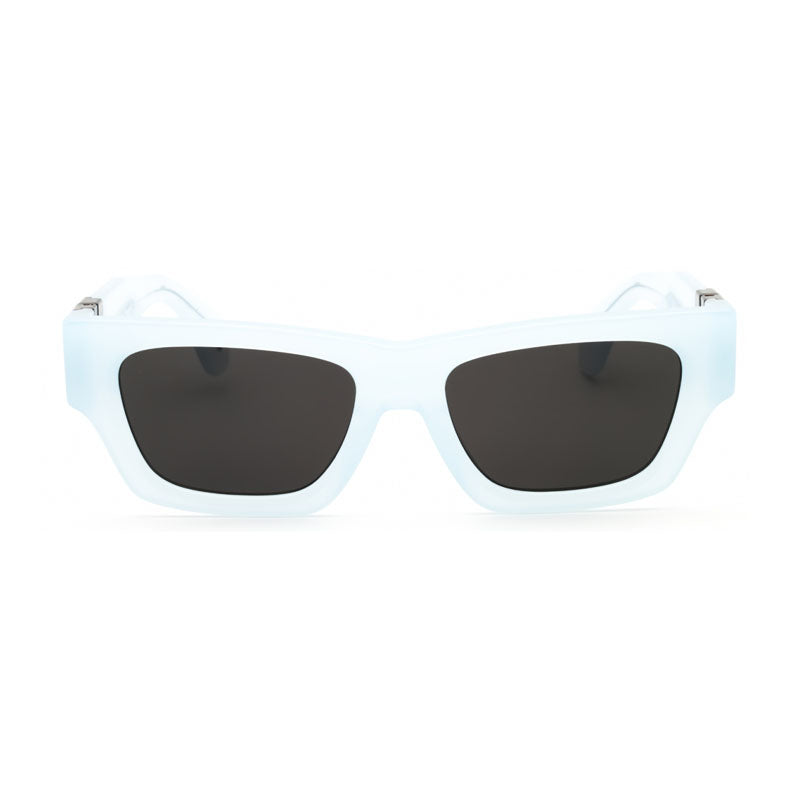 Palm Angels Sunglasses Square Full Rim, Light Blue Frame and Dark Grey Lens PERI10JMAGNOLIA4007