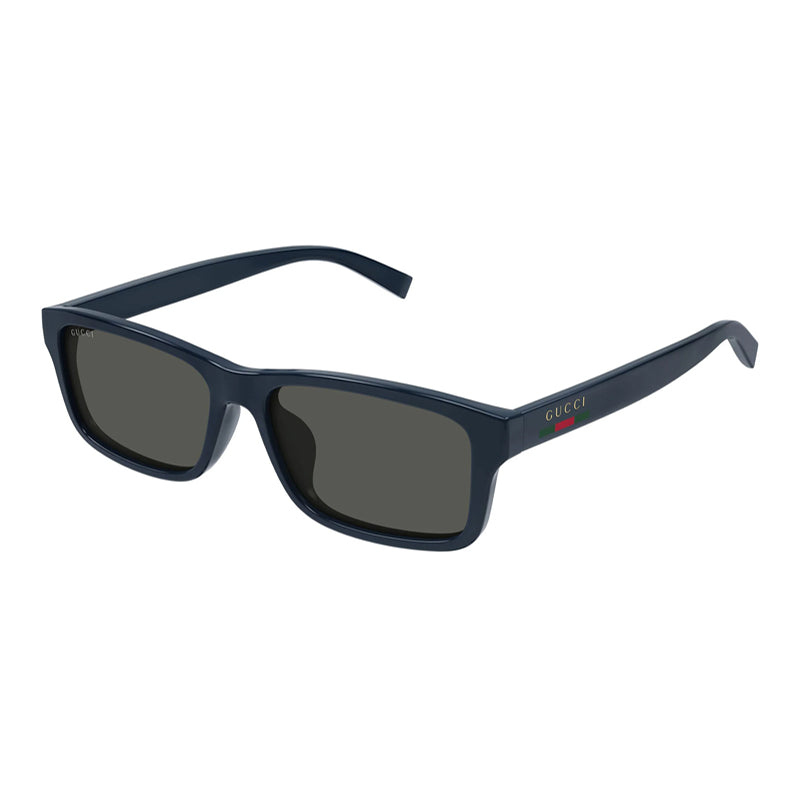 Gucci Sunglasses Rectangle Full Rim, Blue Frame and Grey Lens GG1986SA004
