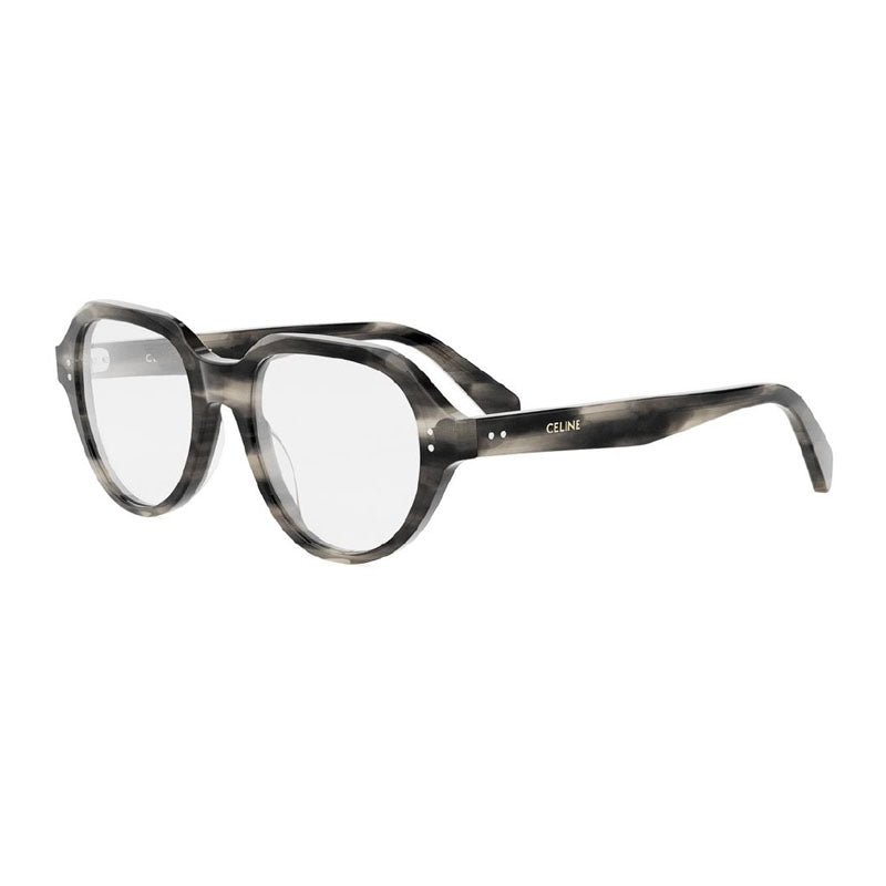 Celine Eyeglasses Square Full Rim, Crystal Black and Grey Frame and Clear Demo Lens Lens CL50145I005