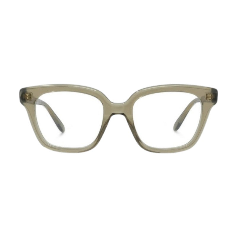 Loewe Eyeglasses Square Full Rim, Shiny Green Frame and Clear Demo Lens Lens LW50083I096