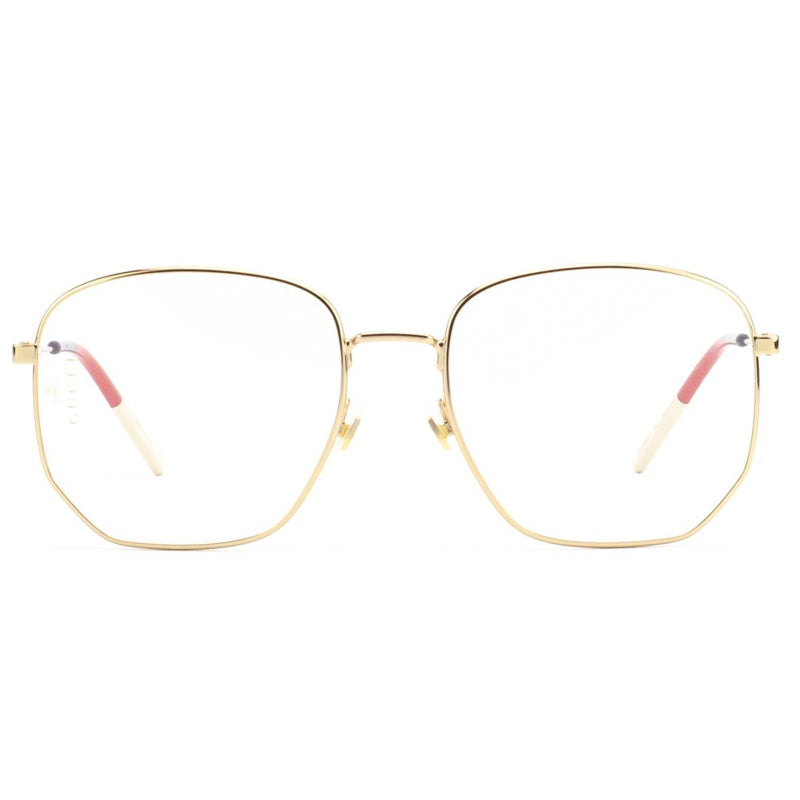 Gucci Eyeglasses Geometric Full Rim, Gold Frame and Clear Demo Lenses Lens GG0396O002