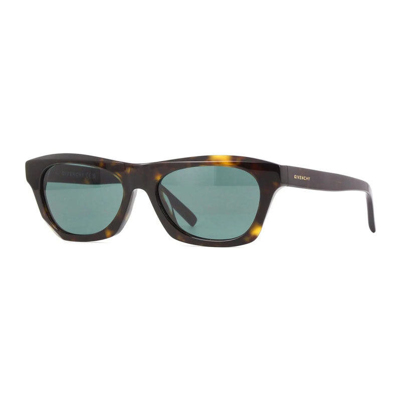 Givenchy Sunglasses Square Full Rim, Havana Frame and Green Lens GV40026U52N