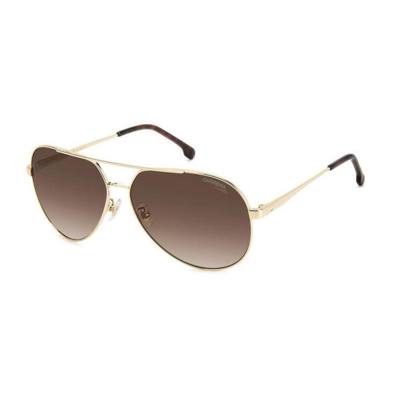 Carrera Sunglasses Aviator Full Rim, Gold Frame and Brown Gradient Polarized Lens CARRERA3005/S006JLA