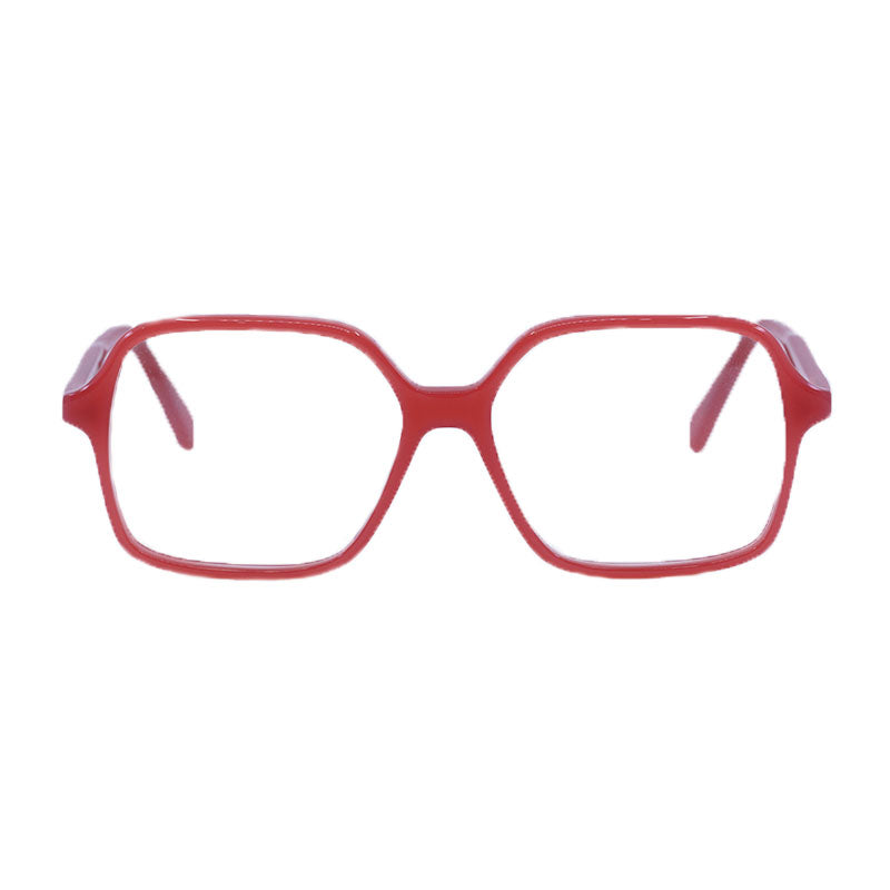 Celine Eyeglasses Square Full Rim, Translucent Red Frame and Clear Demo Lenses Lens CL50126I066