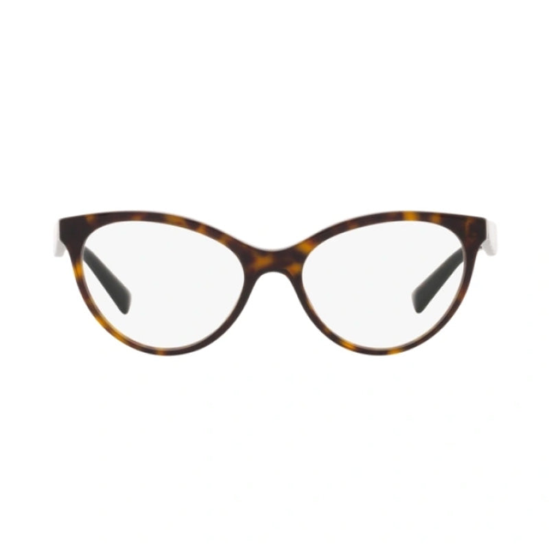 Valentino Eyeglasses Cat Eye Full Rim, Havana Frame and Clear Demo Lenses Lens VA30135196
