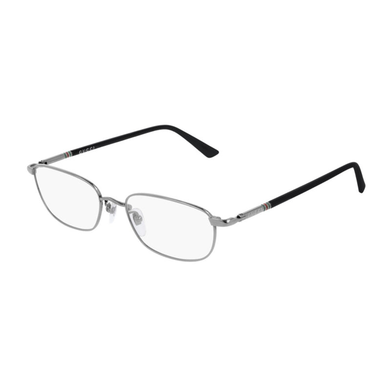 Gucci Eyeglasses Rectangle Full Rim, Ruthenium Frame and Clear Demo Lenses Lens GG0612OJ001