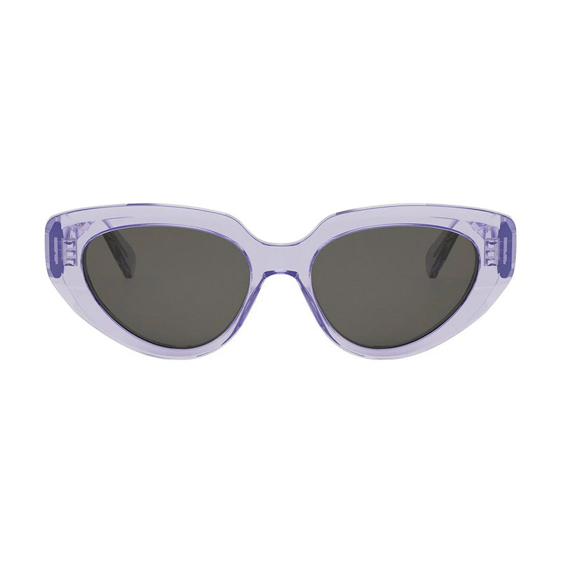 Celine Sunglasses Cat Eye Full Rim, Shiny Lilac Frame and Smoke Lens CL40286I78A