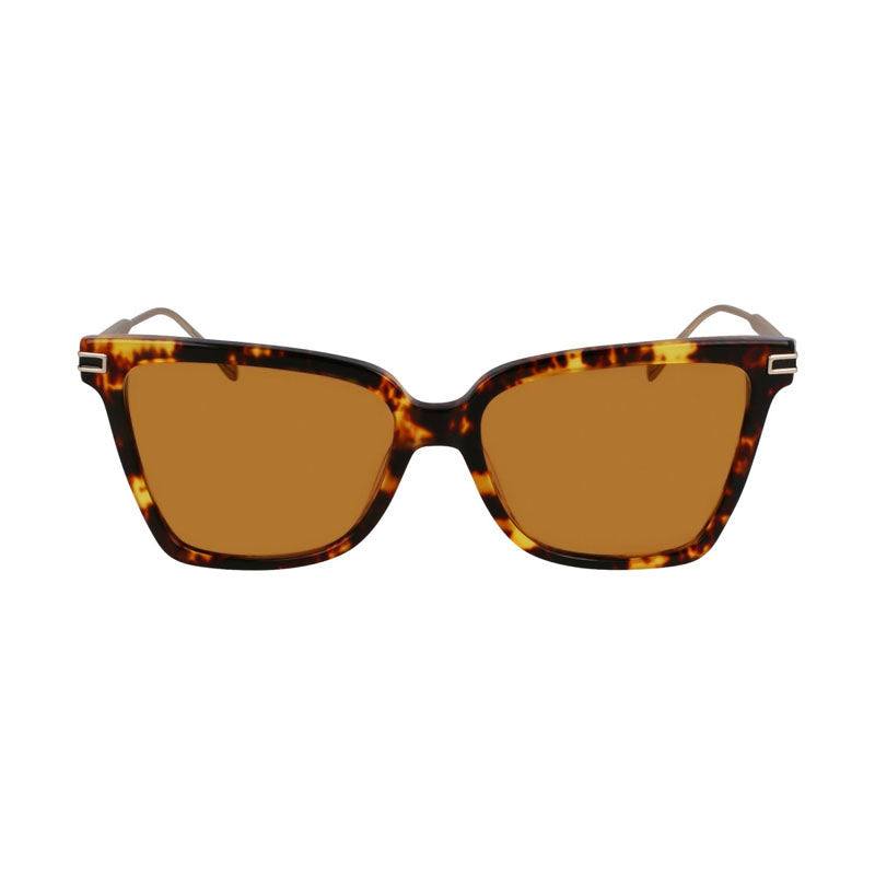 Ferragamo Salvatore Ferragamo Sunglasses Cat Eye Full Rim, Dark Havana Frame and Brown Lens SF2036S242