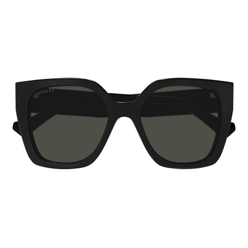 Gucci Sunglasses Square Full Rim, Black Havana Frame and Grey Lens GG1300S001