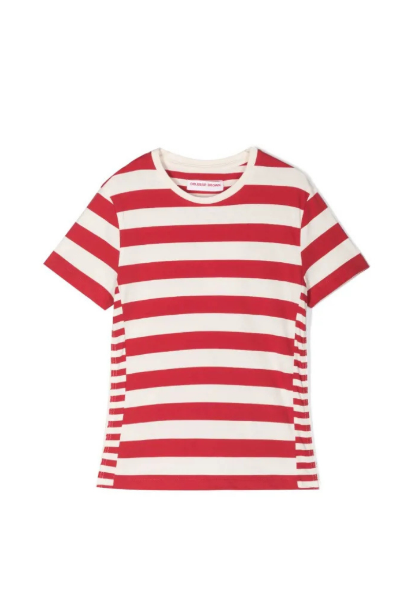 Orlebar Brown Kid's Top Jimmy Mix Stripe-276986-Vermillion