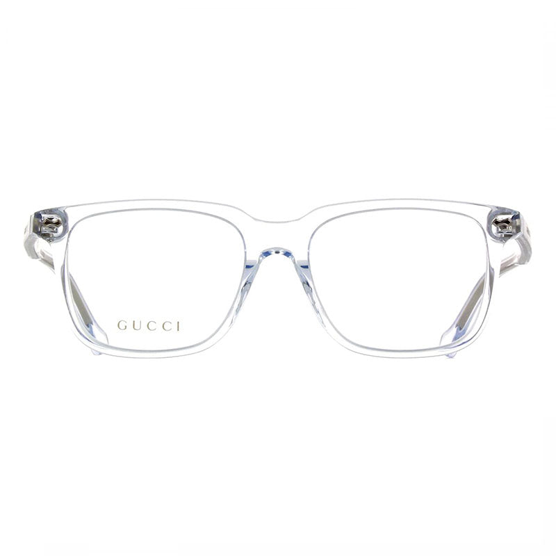 Gucci Eyeglasses Square Full Rim, Crystal Frame and Clear Demo Lenses Lens GG0737O018