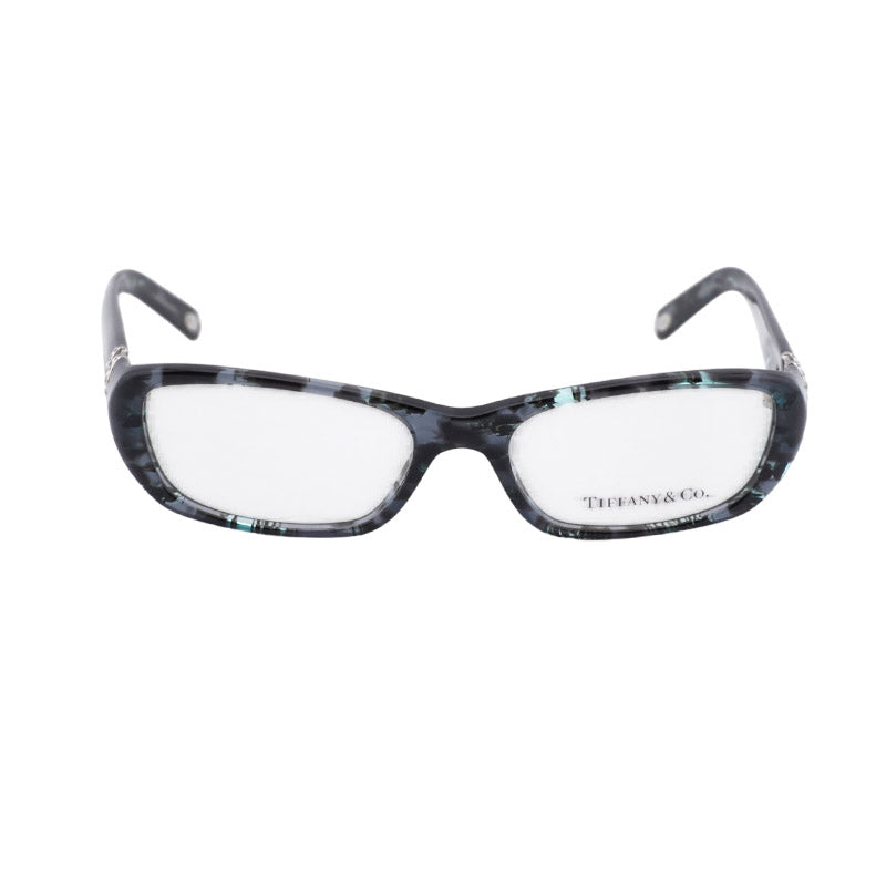 Tiffany & Co. Eyeglasses Rectangle Full Rim, Grey Havana Frame and Clear Demo Lens Lens TF2069-B8129
