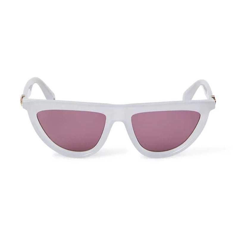 Off-White Sunglasses Cat Eye Full Rim, Shiny Light Grey Frame and Burgundy Lens OERI13VJASPER0928