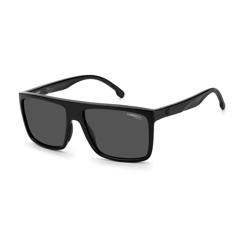 Carrera Sunglasses Rectangle Full Rim, Black Frame and Grey Lens CARRERA8055/S0807IR