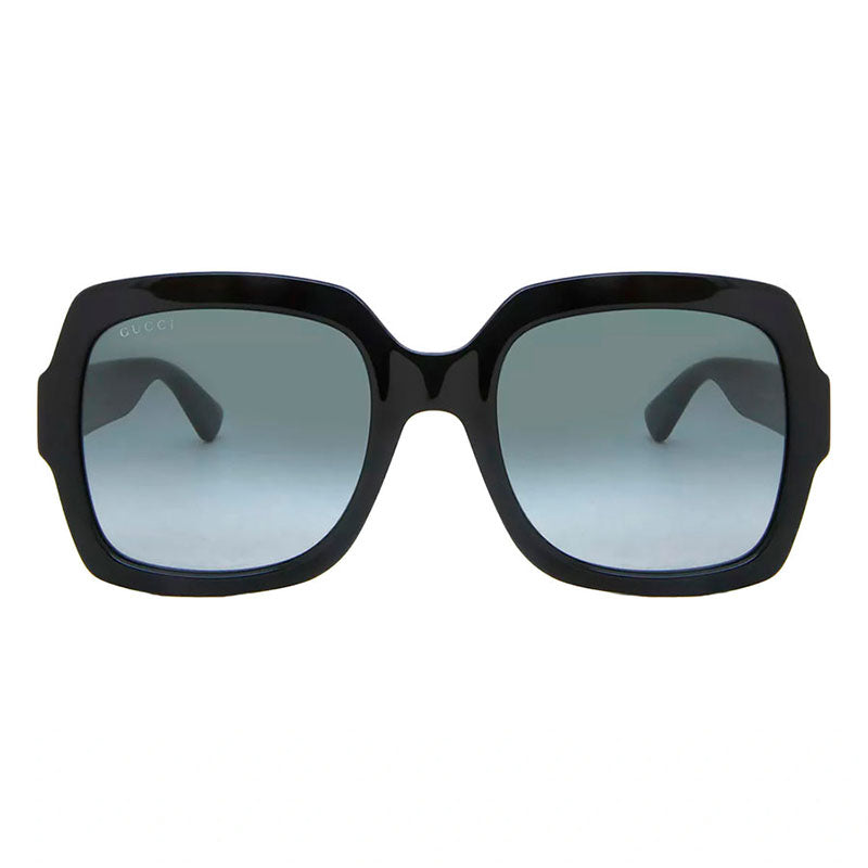 Gucci Sunglasses Square Full Rim, Black Frame and Grey Gradient Lens GG0036SN001