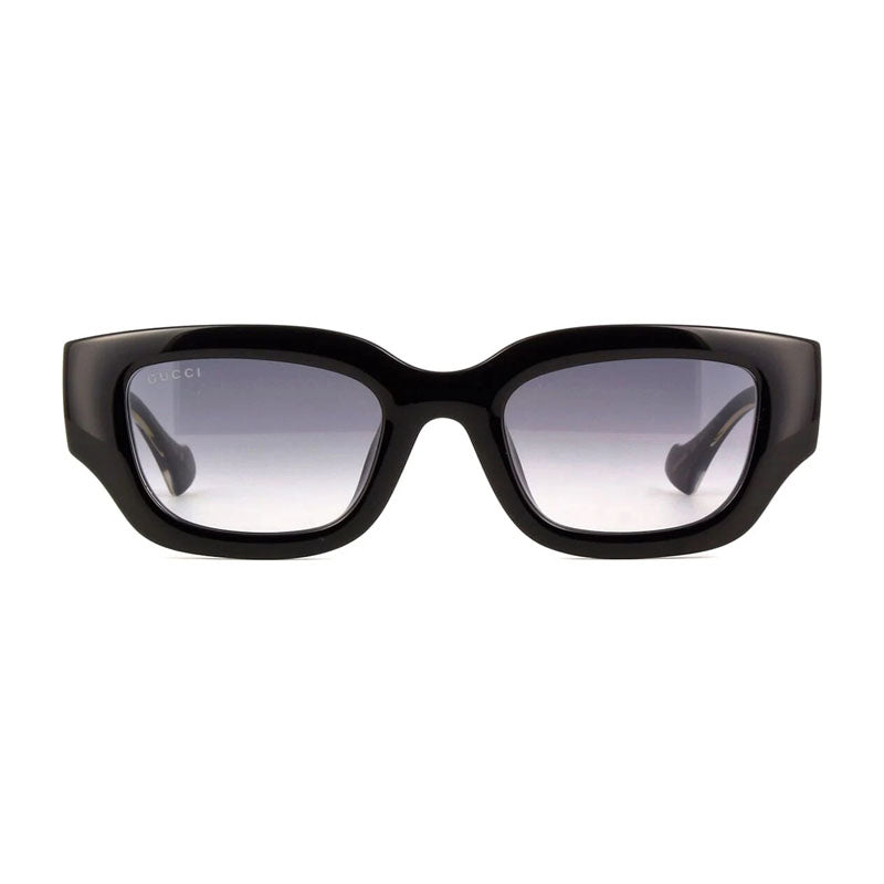 Gucci Sunglasses Square Full Rim, Black Frame and Grey Lens GG1558SK001