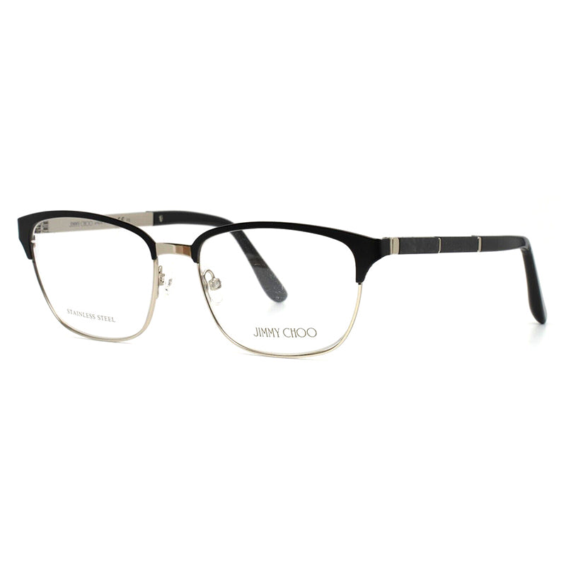 Jimmy Choo Eyeglasses Rectangle Full Rim, Matte Black Frame and Clear Demo Lenses Lens JC192000300
