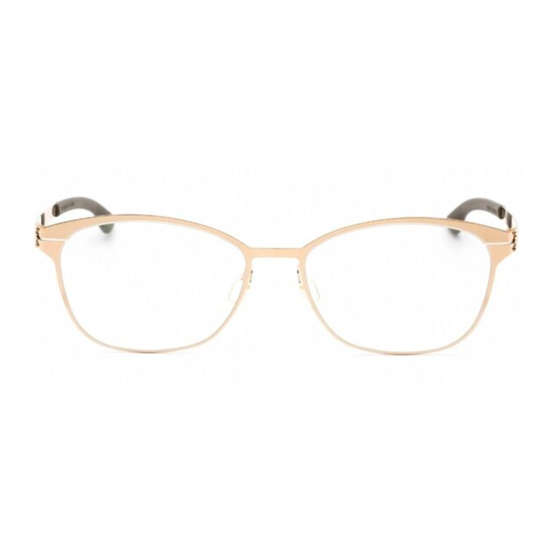 Ic! Berlin Eyeglasses Oval Full Rim, Rose Gold Warm Grey Frame and Clear Demo Lenses Lens SUERM1467032