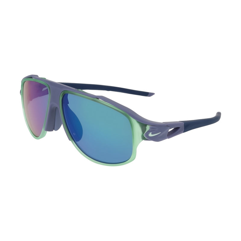 Nike Sunglasses Shield Full Rim, Matte World Indigo Frame and Green Volt Mirror Lens NIKEFLYFREEINFINITYIO0099X499