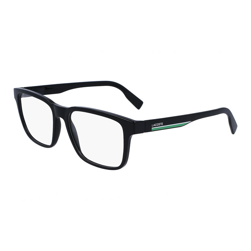 Lacoste Eyeglasses Square Full Rim, Black Frame and Clear Demo Lens Lens L2926001