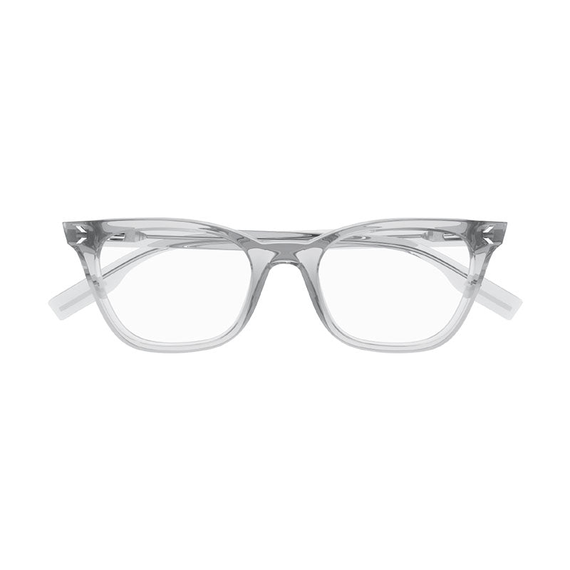 Mcqueen Eyeglasses Square Full Rim, Transparent Grey Frame and Clear Demo Lens Lens MQ0379O002