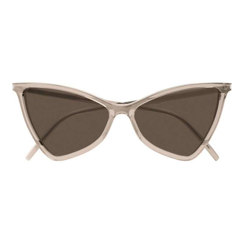 Saint Laurent Sunglasses Geometric Full Rim, Nude Frame and Brown Lens SL475JERRY005
