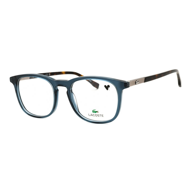 Lacoste Eyeglasses Square Full Rim, Blue Frame and Clear Demo Lenses Lens L2889400