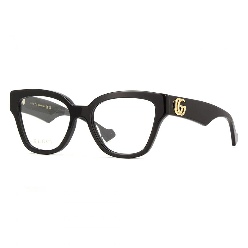 Gucci Eyeglasses Cat Eye Full Rim, Black Frame and Clear Demo Lenses Lens GG1424O005