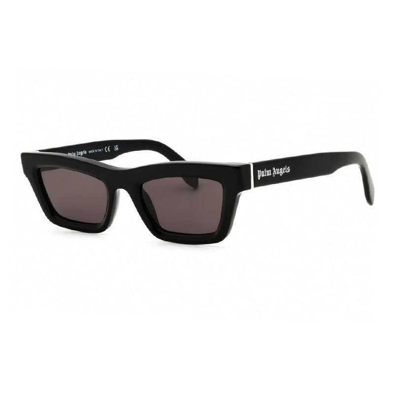 Palm Angels Sunglasses Cat Eye Full Rim, Black Frame and Dark Grey Lens PERI108MELROSE1007