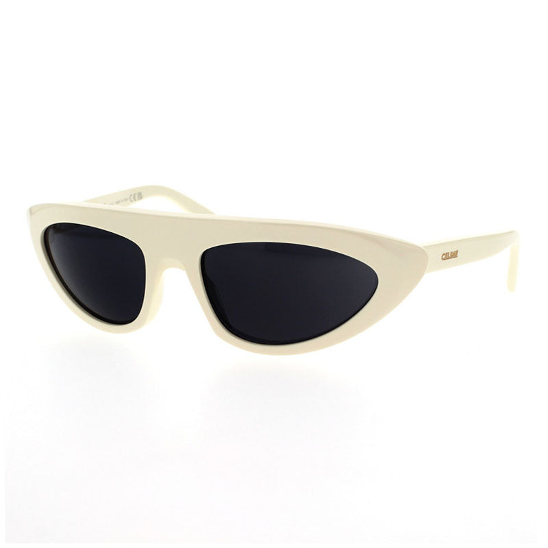 Celine Sunglasses Geometric Full Rim, Shiny Ivory Frame and Smoke Lens CL40261I25A