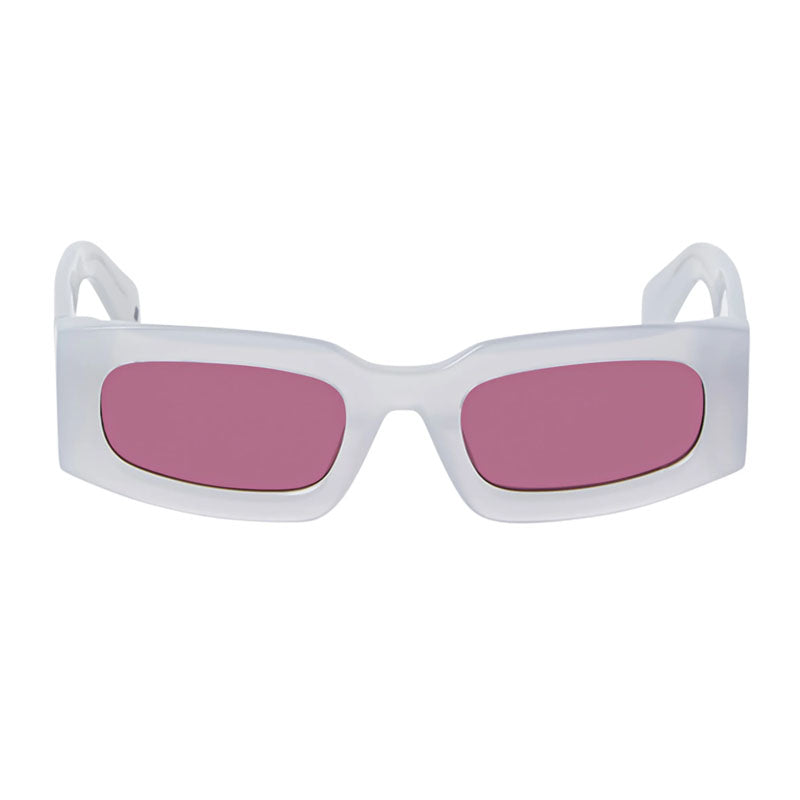 Off-White Sunglasses Rectangle Full Rim, Shiny Grey Frame and Burgundy Lens OERI141CARY0928